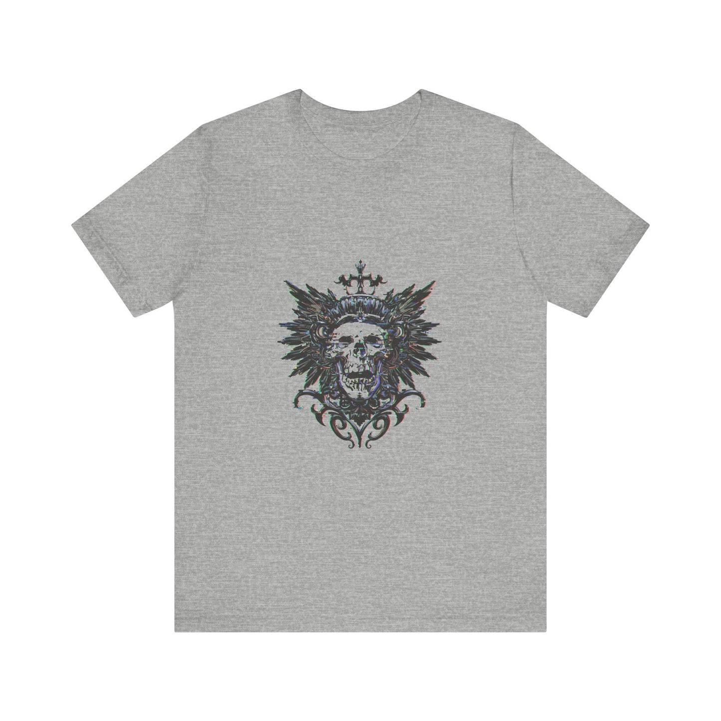 Glitch Heraldry Fusion Tee - Trendy Unisex Edition