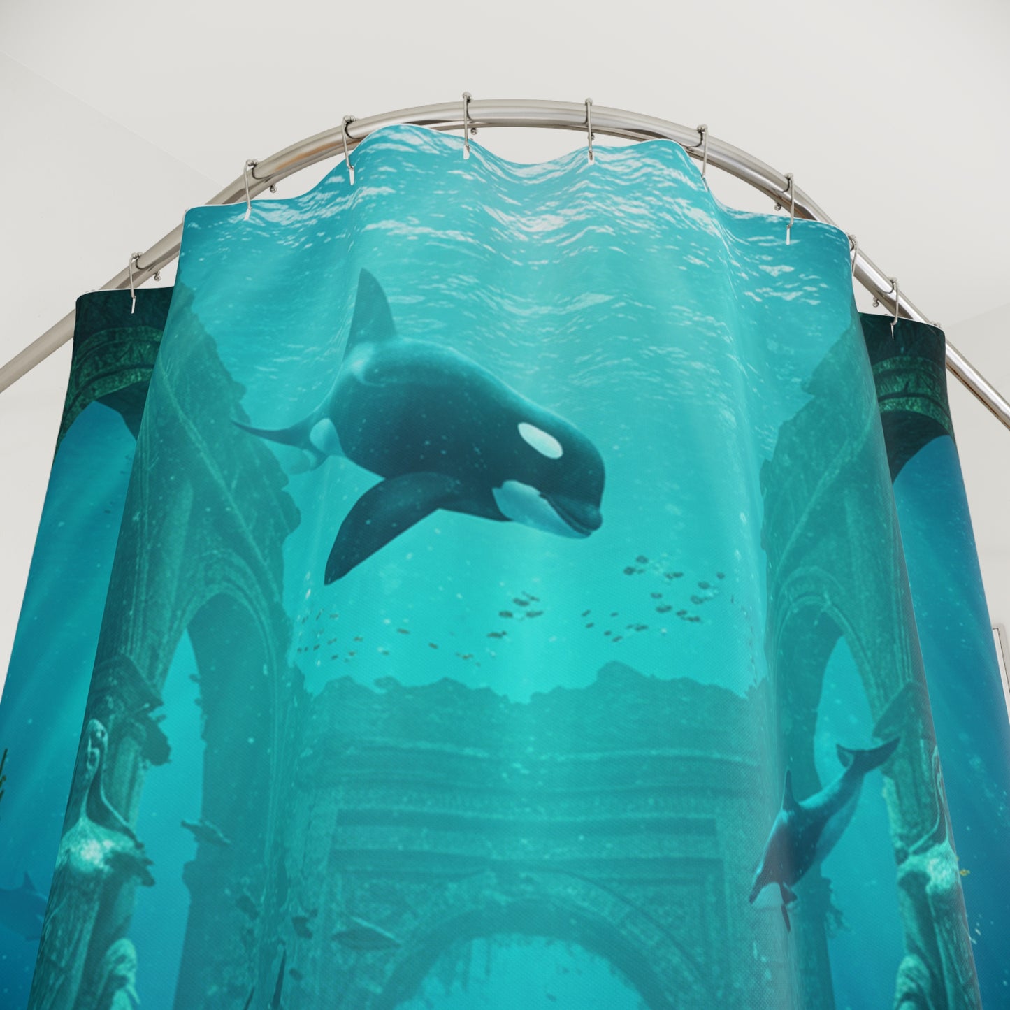 Atlantis Edge: Dive into Mystery Shower Curtain