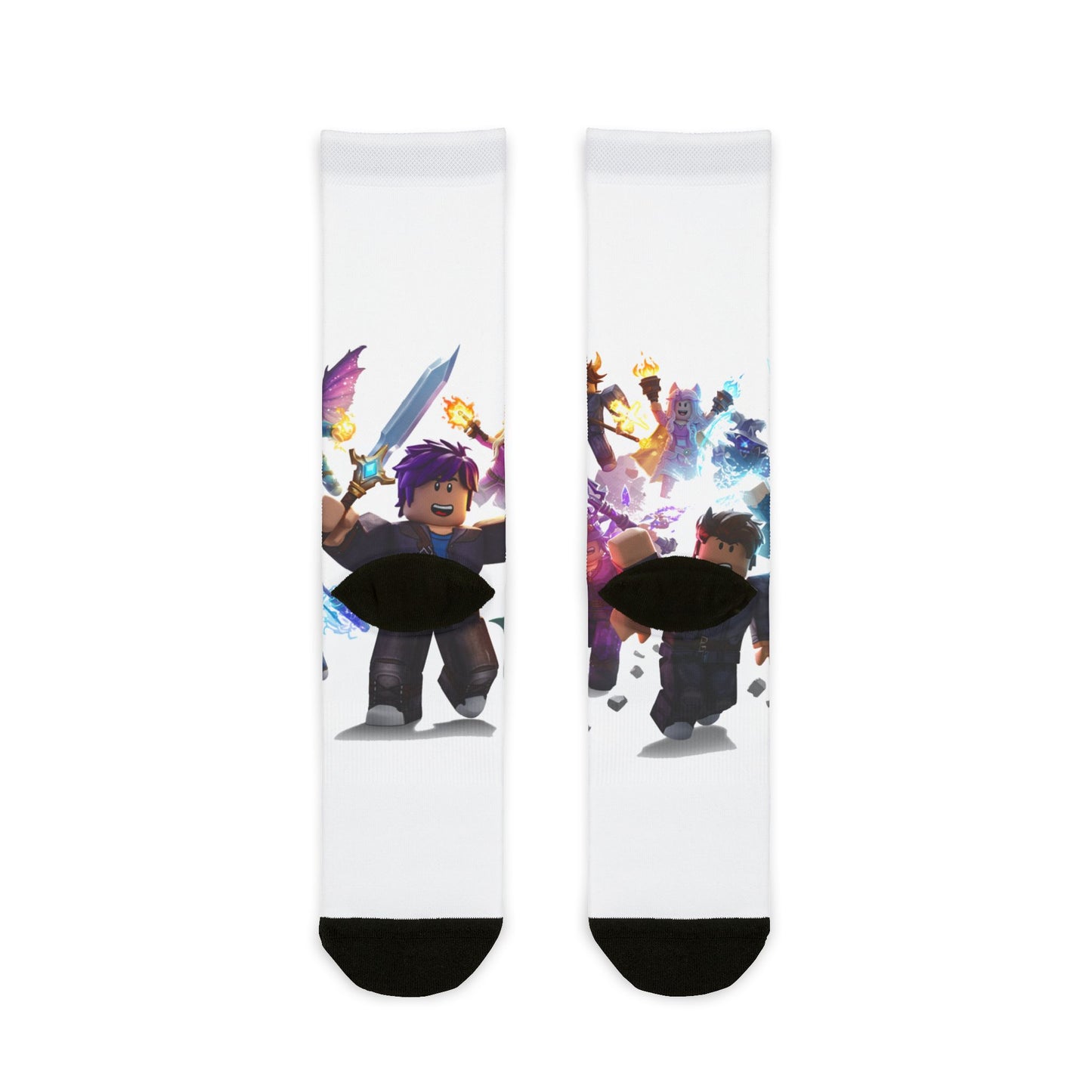 Pixel Power Vortex Crew Socks - Edgy Voxel Fusion