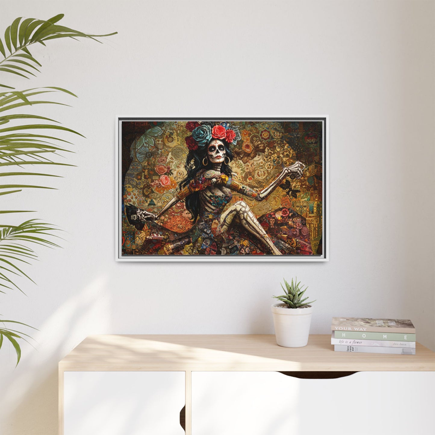 LaCatrina Elegance: Exquisite Multicolor Matte Canvas