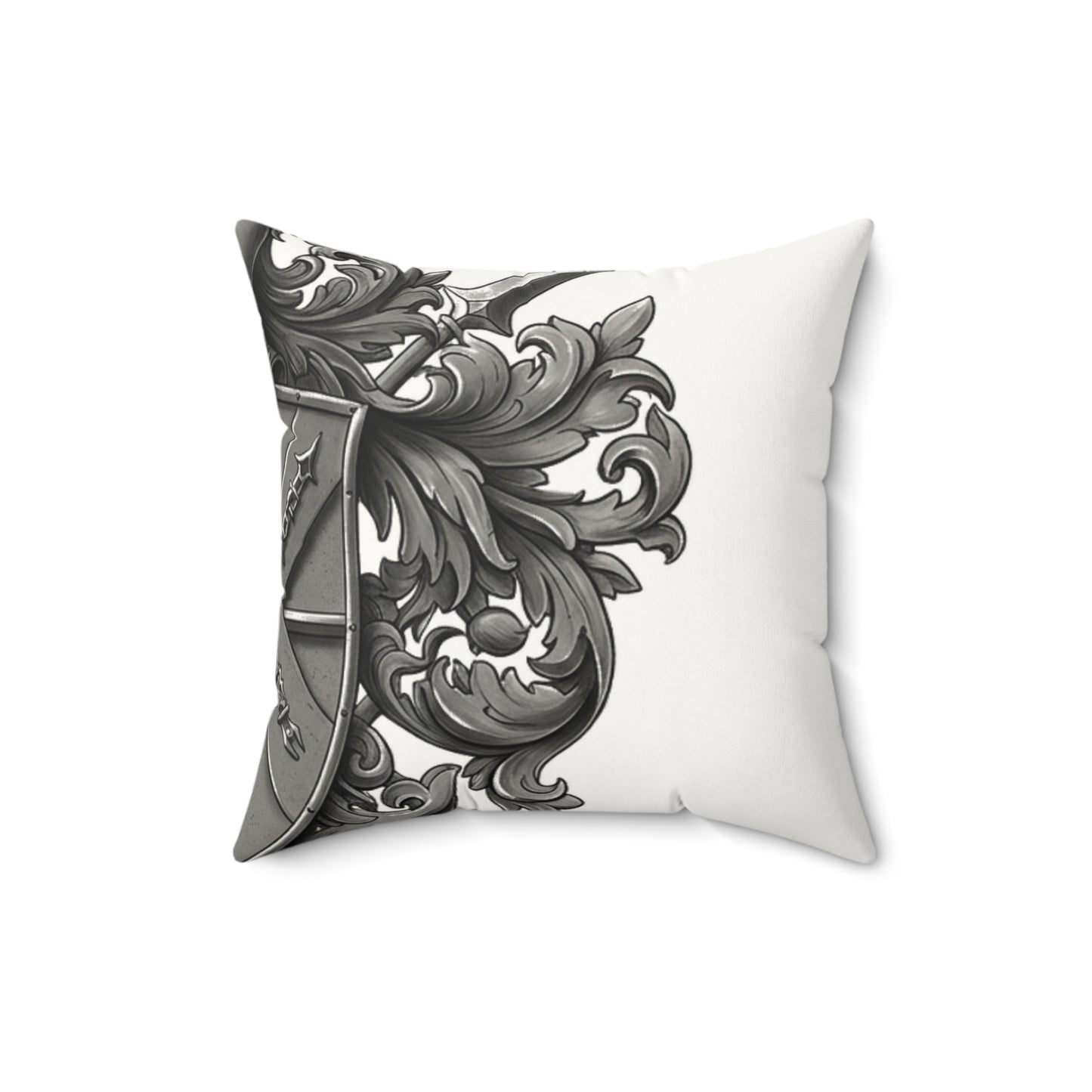 Edgy Enclave: Dual Guild Faux Suede Pillow