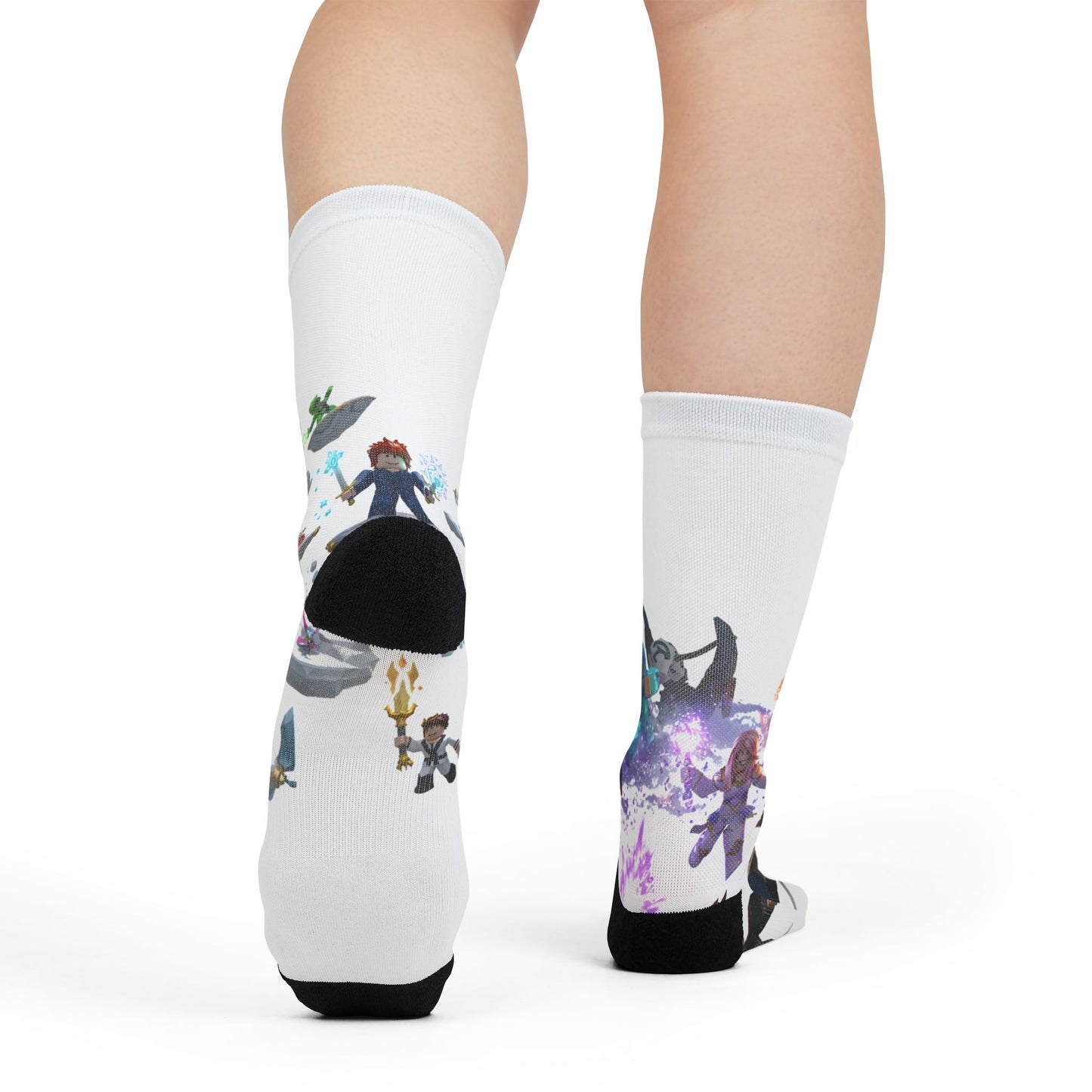 Pixel Edge Voxel Warriors Crew Socks