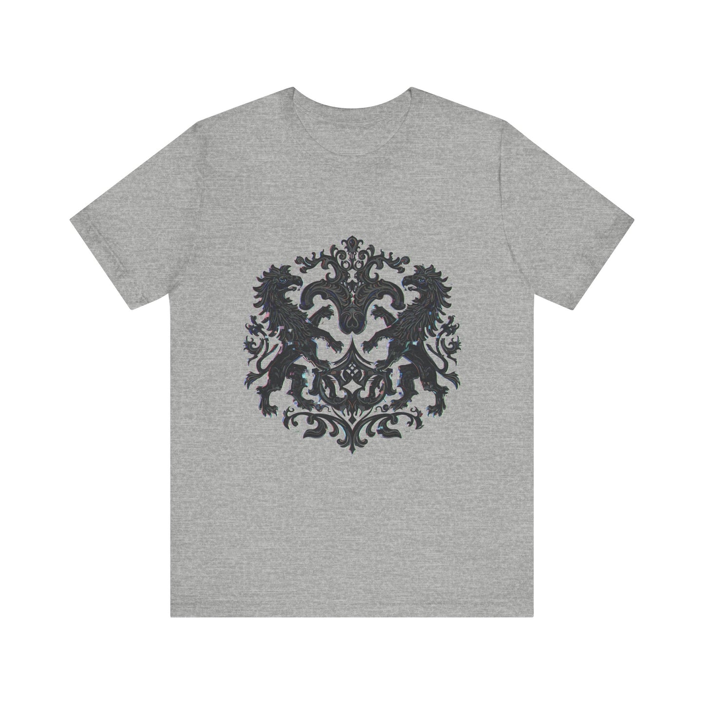 Trendsetter Glitch Heraldry Tee – Unleash Your Unique Style!