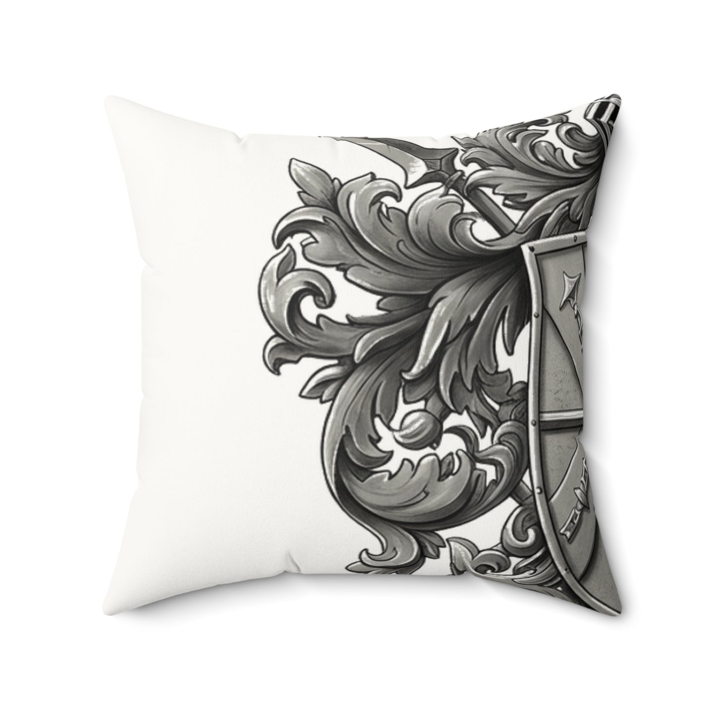 Edgy Enclave: Dual Guild Faux Suede Pillow