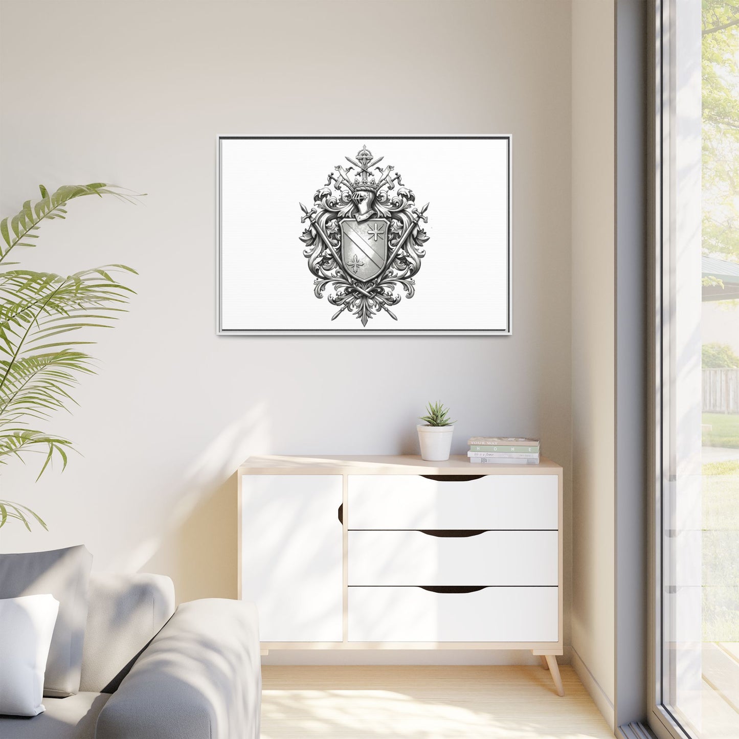 Guild #52 Elegance: Premium Multicolor Framed Matte Canvas