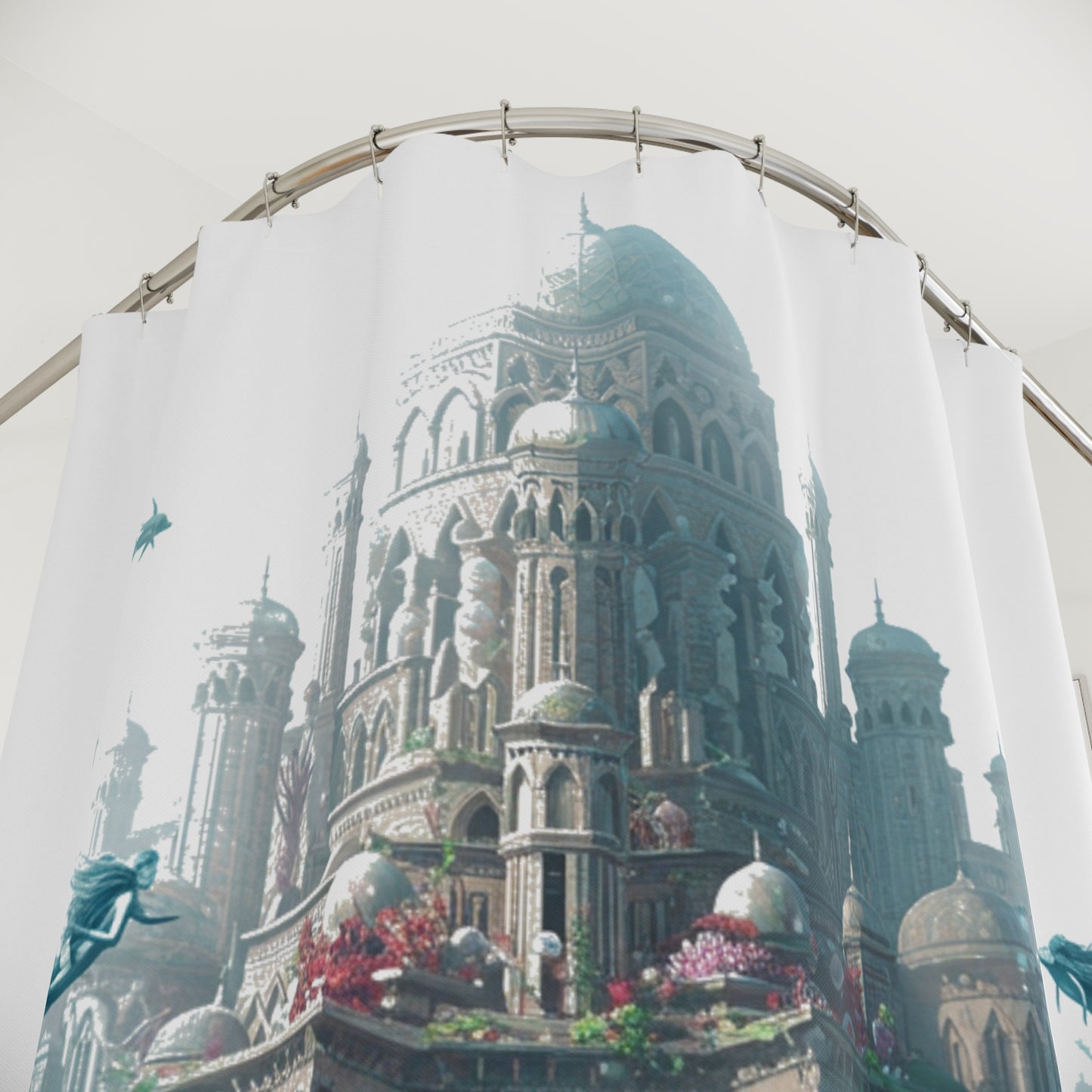Mystic Atlan Warrior Shower Curtain