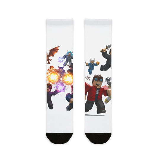 Voxel Rebellion: Edgy Character Crew Socks