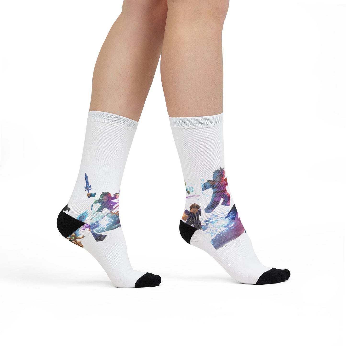 Voxel Invasion Edgy Crew Socks - Exclusive Design #9