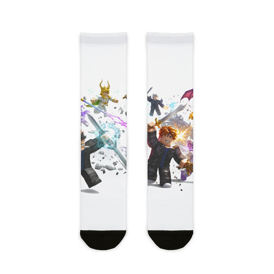 Pixel Edge Voxel Warriors Crew Socks