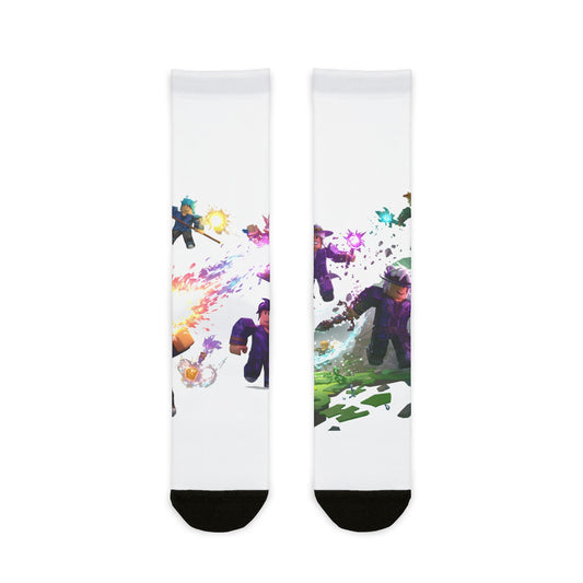 Voxel Vengeance Crew Socks – Edgy Pixel Power Unleashed!