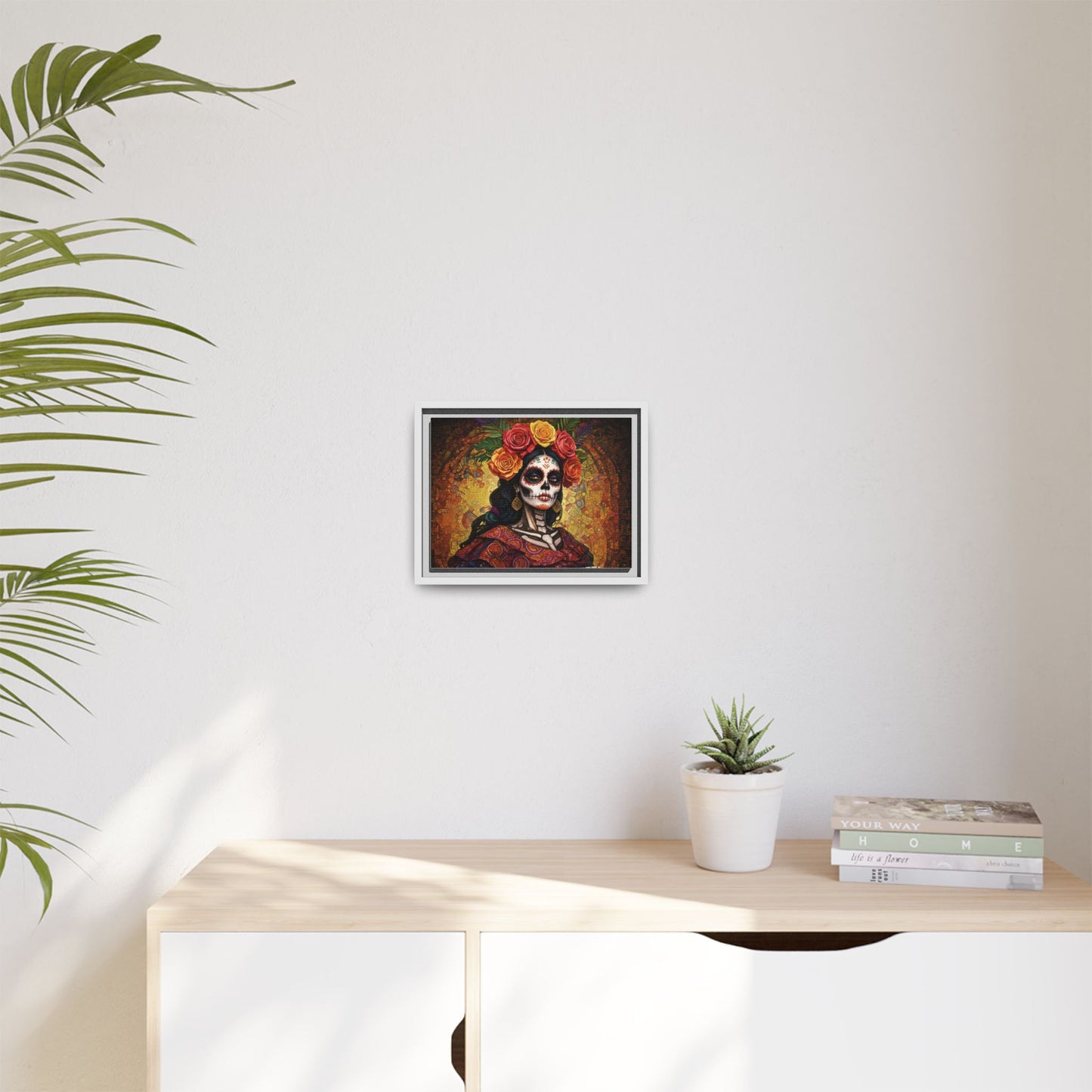 LaCatrina Elegance: Multi-Color Framed Matte Canvas Art