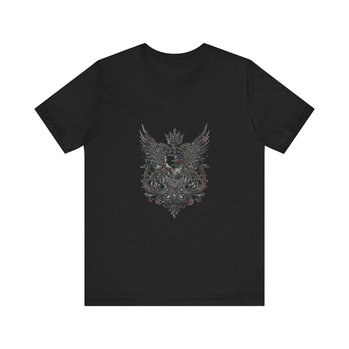 Trendsetter Glitch Heraldry Tee - Unique Unisex Style
