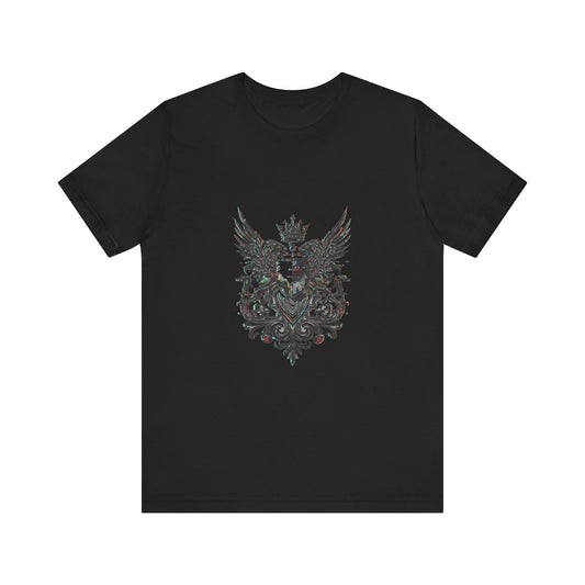 Trendsetter Glitch Heraldry Tee - Unique Unisex Style