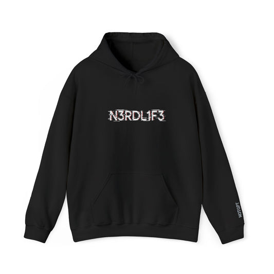 NOTGPT "N3RDL1F3" Glitched Black - Hoodie