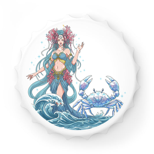 Cosmic Crab Zodiac Bottle Opener - Cancer Edition
