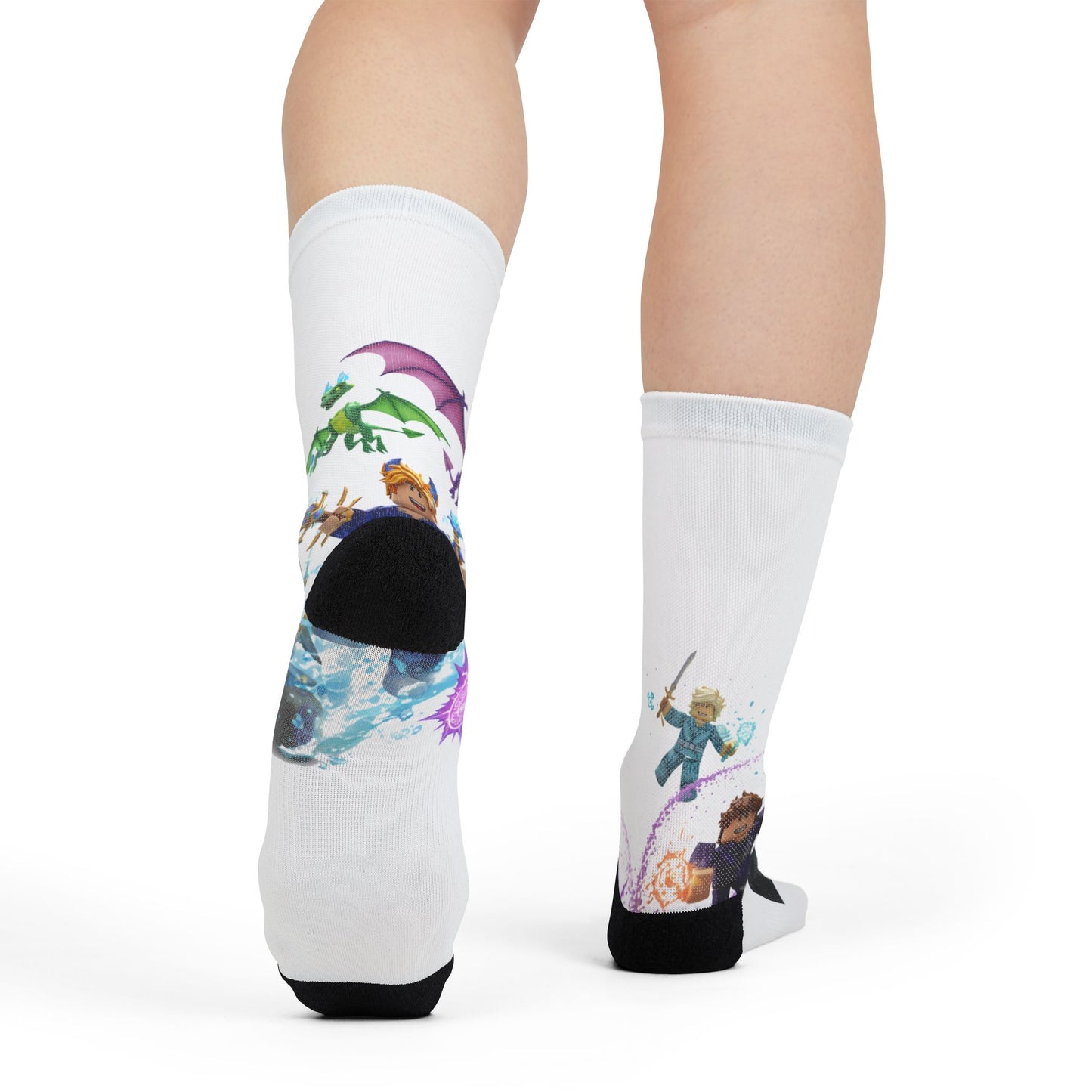 VOXEL QUEST: Edgy Character Fusion Crew Socks