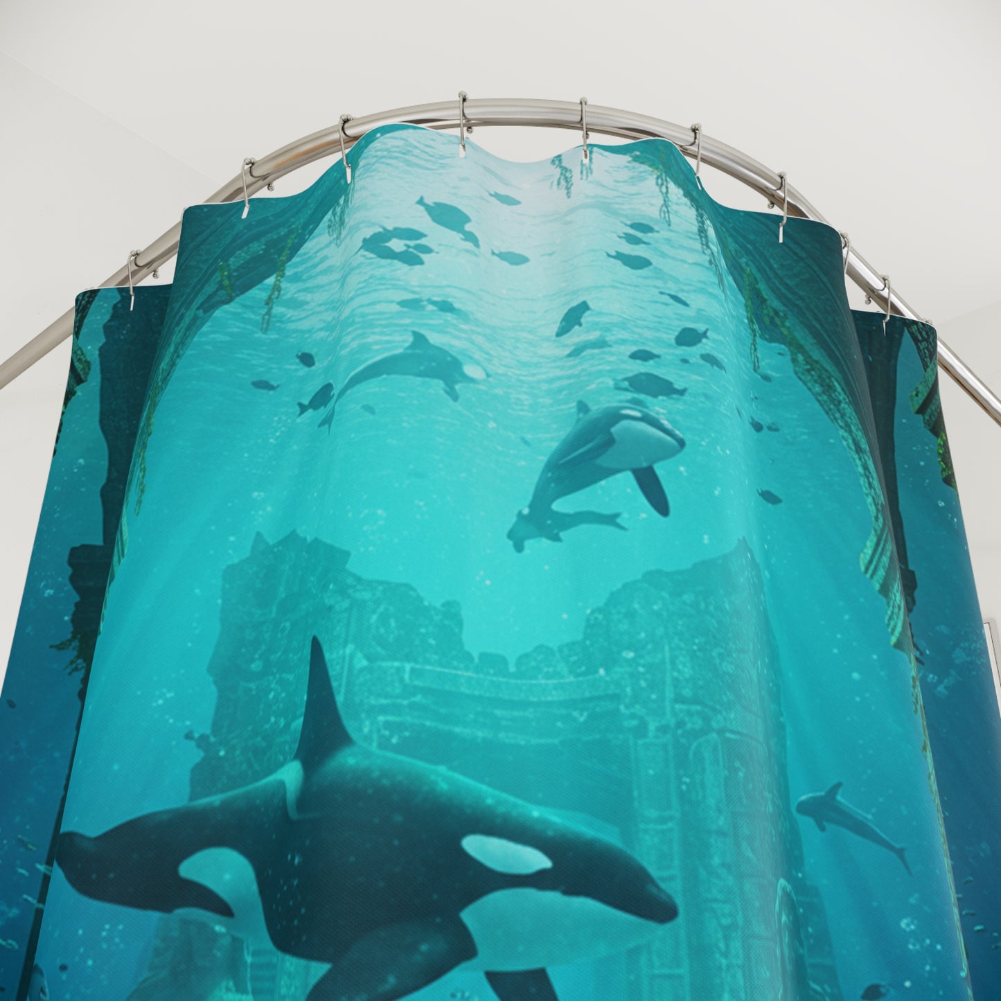 Atlantis Edge: Dive Into the Mystery Shower Curtain