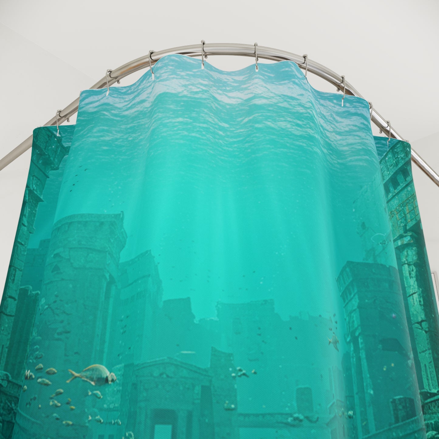 Atlantis Unveiled: Edgy Urban Shower Curtain