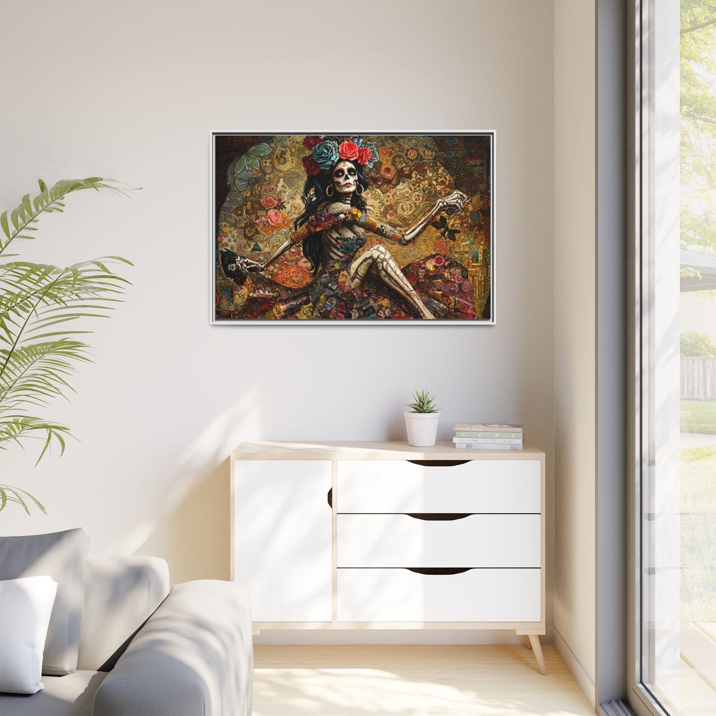 LaCatrina Elegance: Exquisite Multicolor Matte Canvas