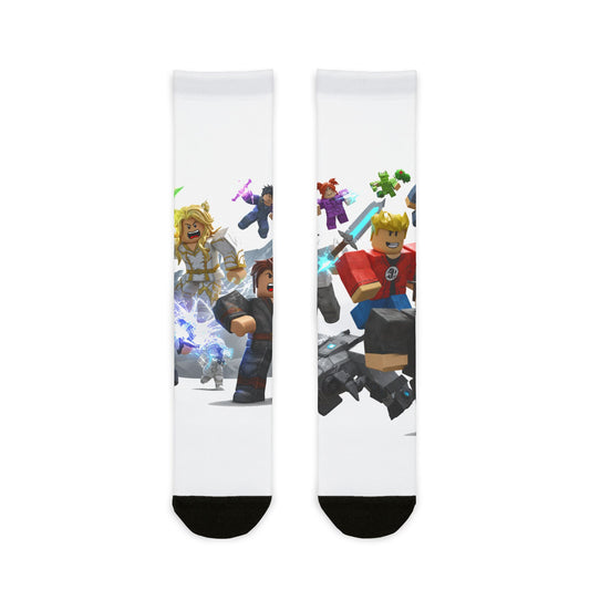 Voxel Vibe Fusion Crew Socks - Edgy Edition