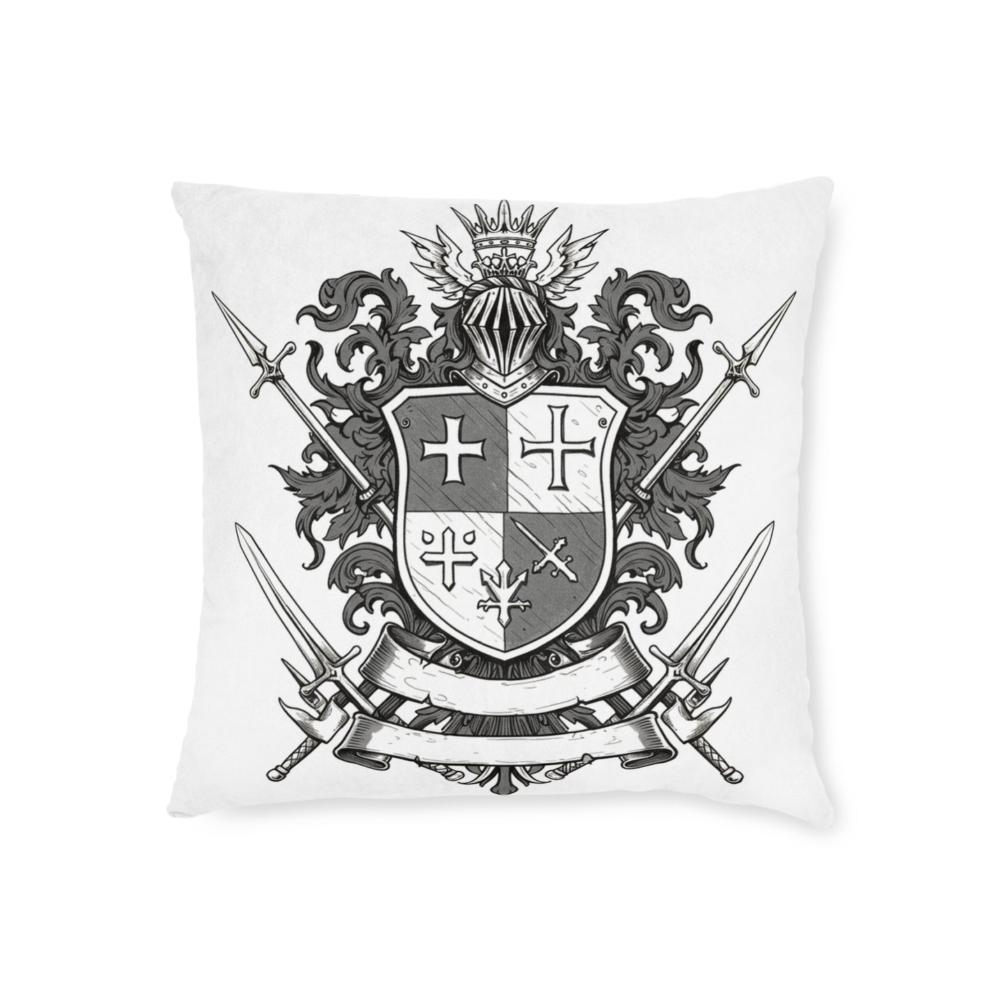 Edgy Guild Embrace: Dual-Sided Designer Square Pillow