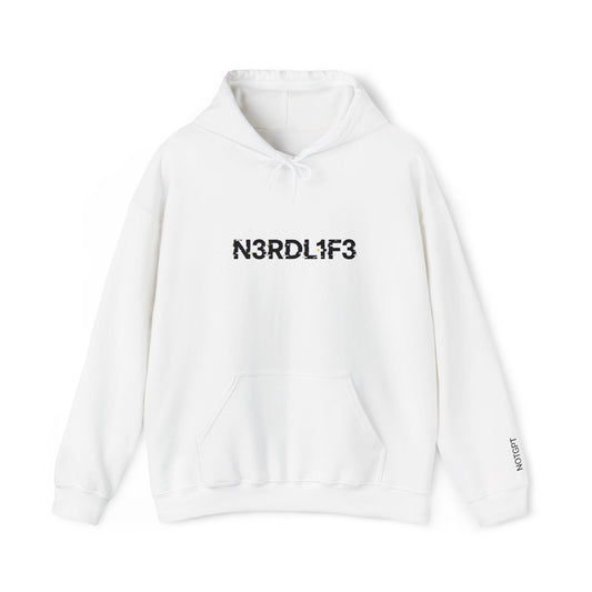 NOTGPT "N3RDL1F3" Glitched White - Hoodie