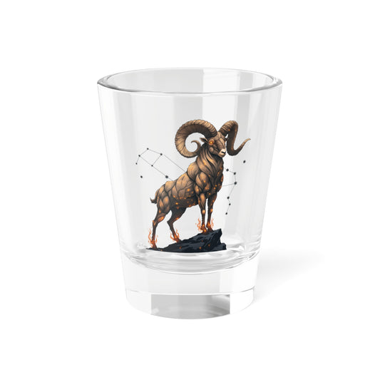 Aries Fire Zodiac 1.5oz Shot Glass - Trendy Sip of Astrology
