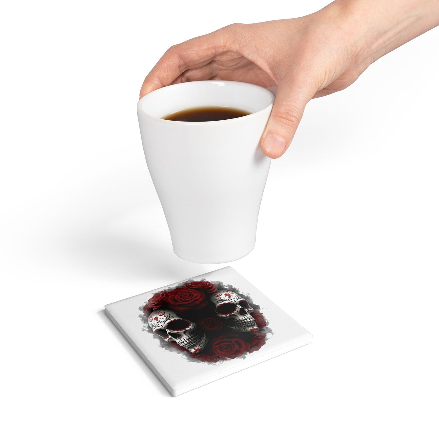 LaCatrina Edge: Daring Ceramic Coaster #11