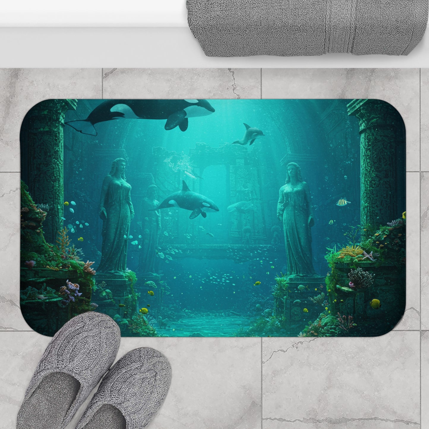 Atlantis Escape Casual Bath Mat - Dive into Comfort