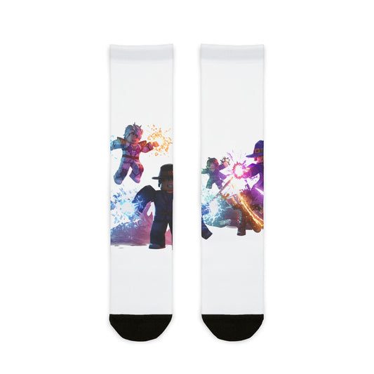 Voxel Invasion Edgy Crew Socks - Exclusive Design #9