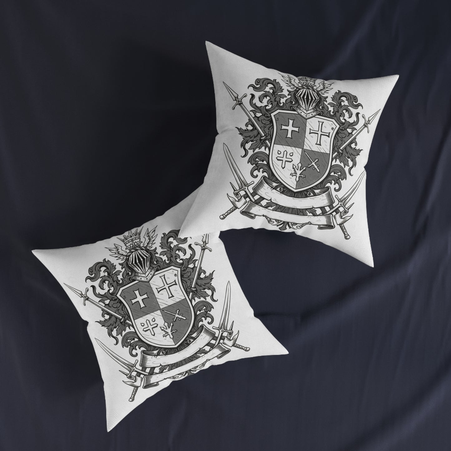 Edgy Guild Embrace: Dual-Sided Designer Square Pillow