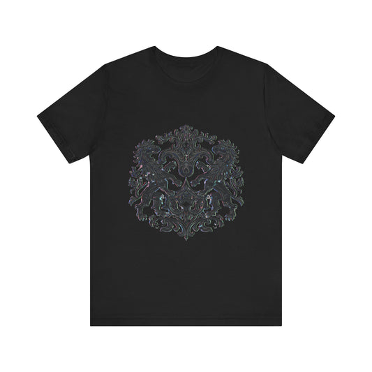 Trendsetter Glitch Heraldry Tee – Unleash Your Unique Style!