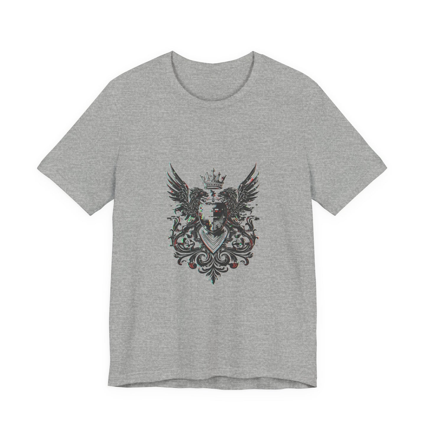 Trendsetter Glitch Heraldry Tee - Unique Unisex Style