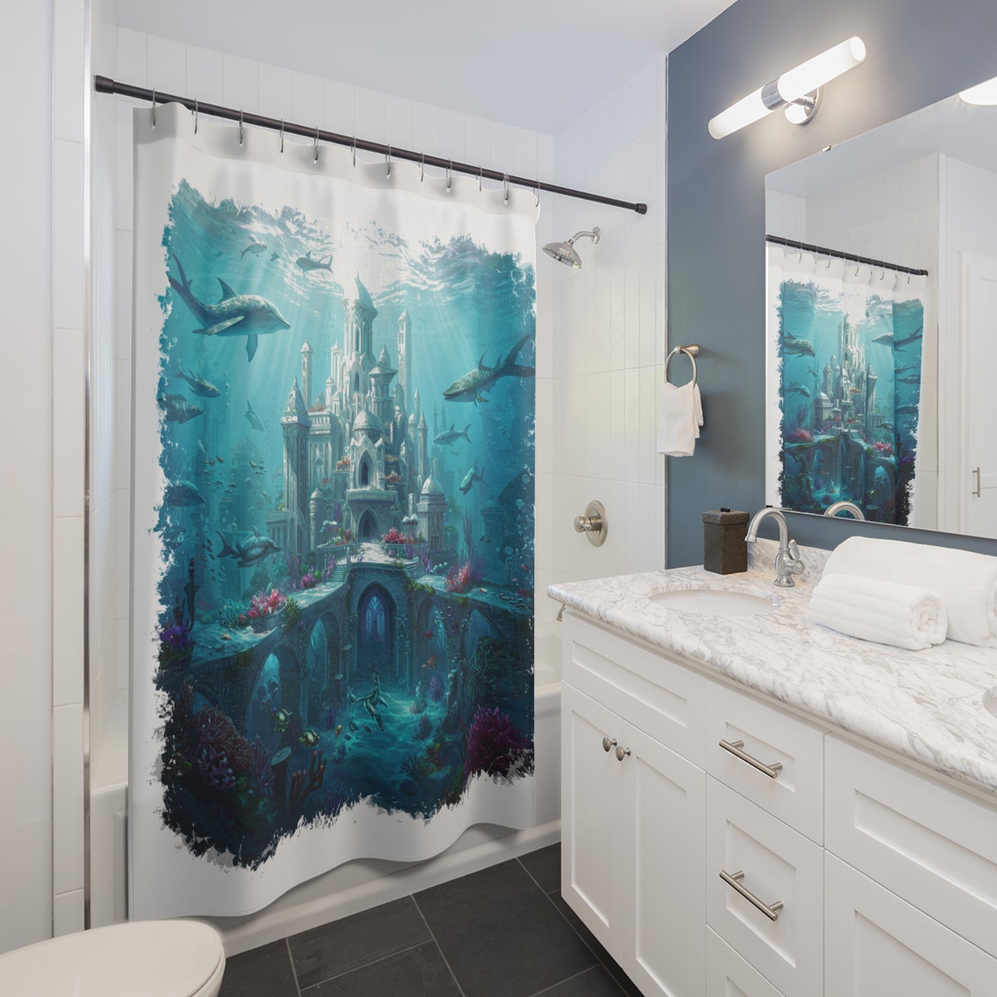 Mystic Atlan Fantasy Shower Curtain