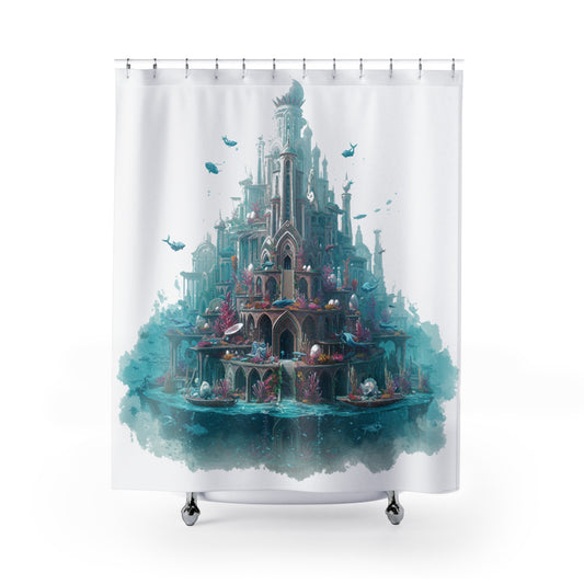 Mystic Atlan Fantasy Shower Curtain – Edgy Epic Design #18