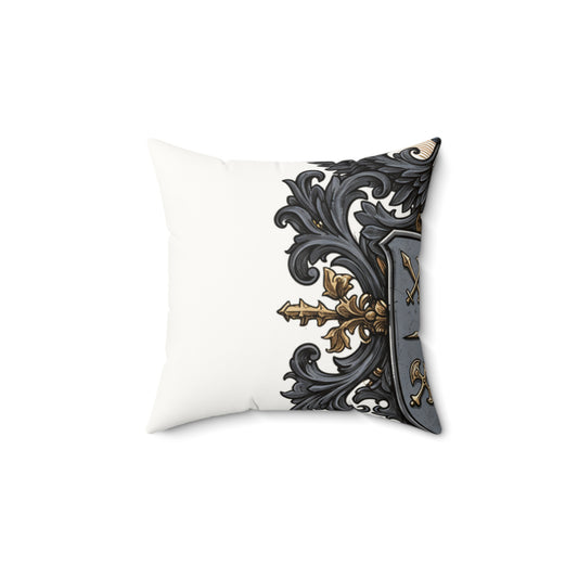 Urban Edge: Faux Suede Guild-Inspired Pillow