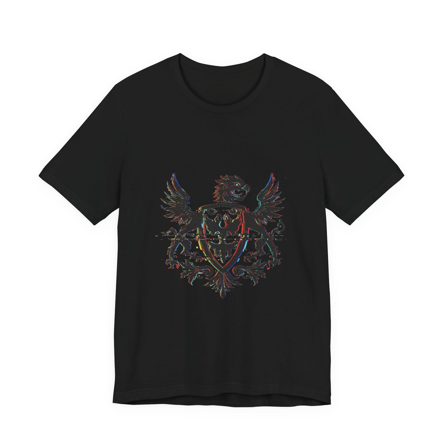 Trendy Notgpt Heraldic Glitch Tee - Unleash Your Style