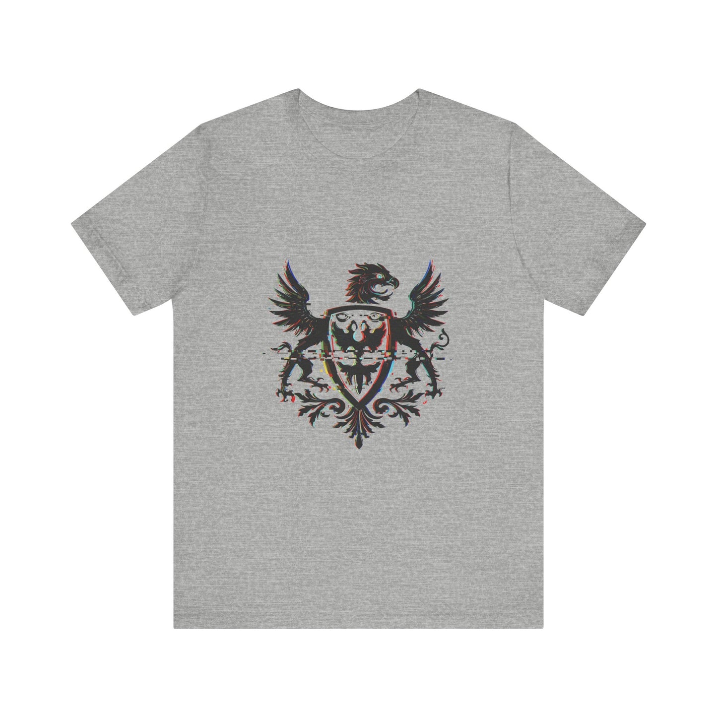 Trendy Notgpt Heraldic Glitch Tee - Unleash Your Style