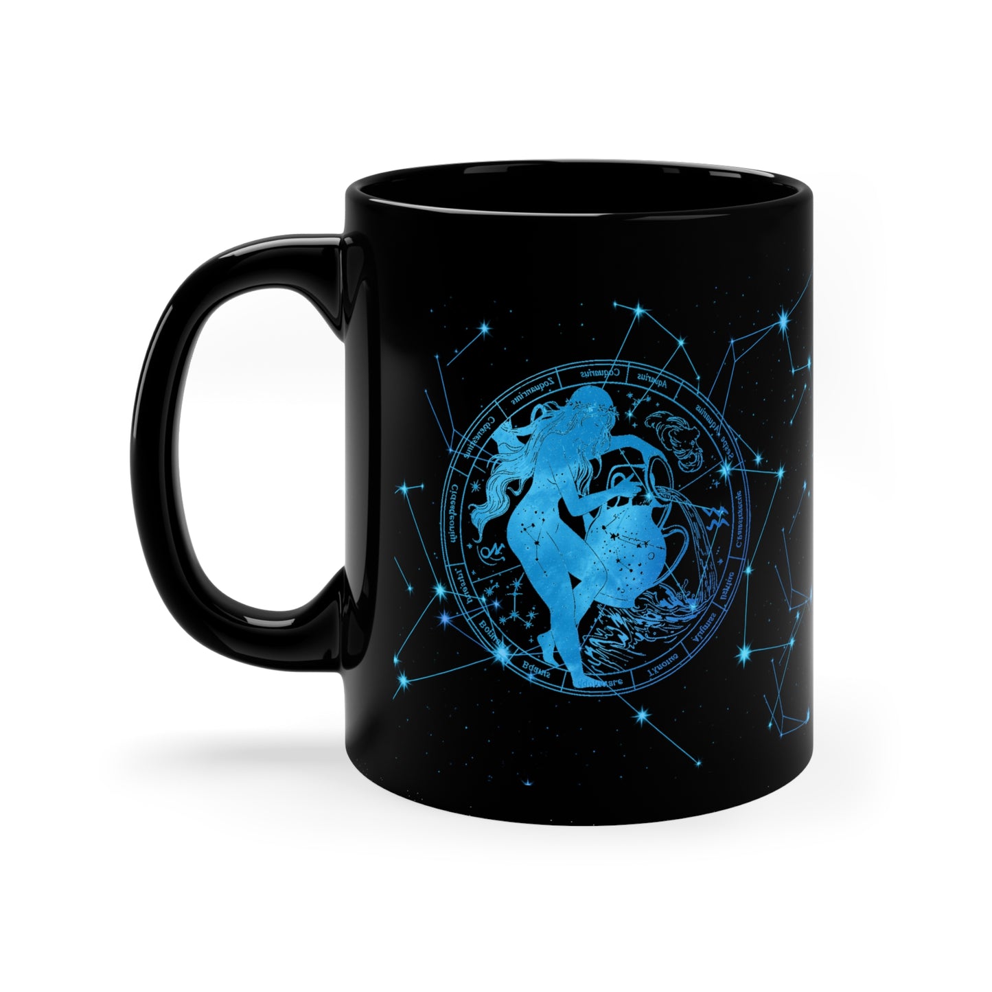 Starry Night Edition - Aquarius Zodiac Coffee Mug - 11oz Constellation Design, Astrology Gift, Horoscope Lover's Mug, Celestial Drinkware, Star Sign Decor