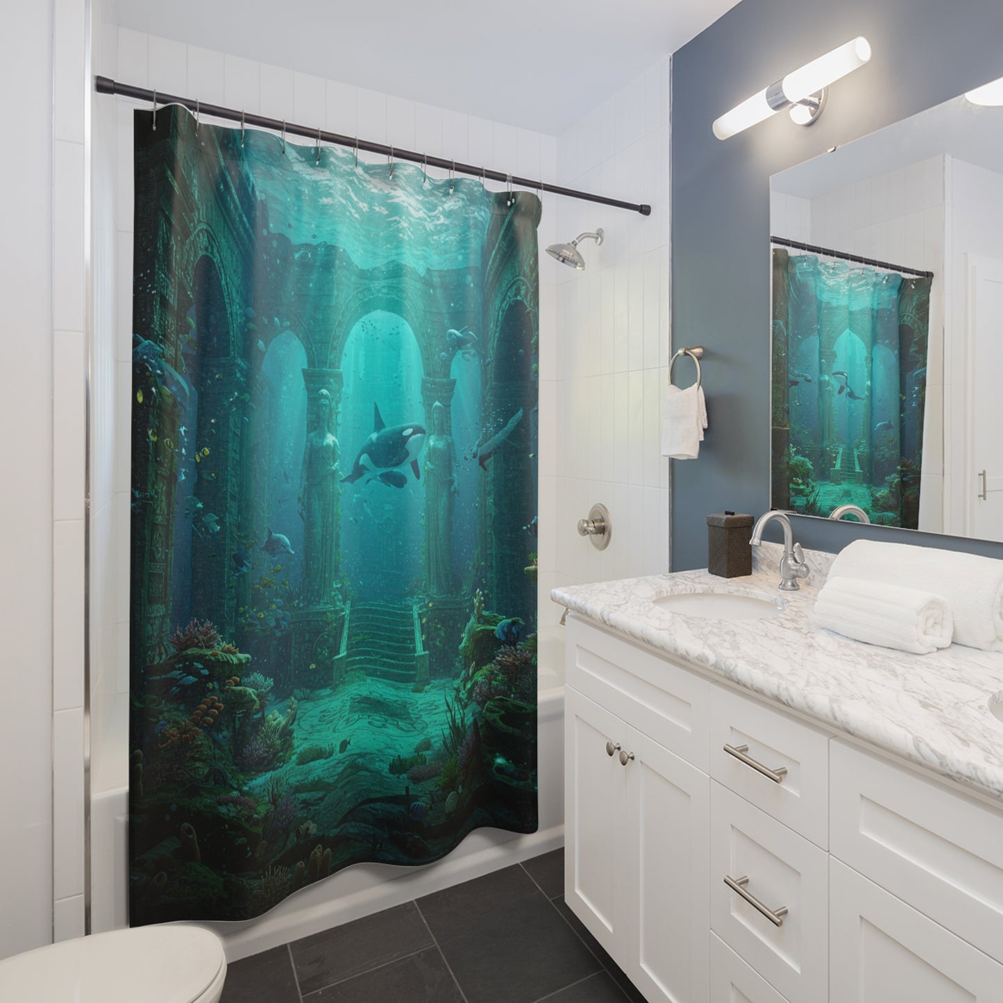 Atlantis Edge: Discover the Mystery Shower Curtain