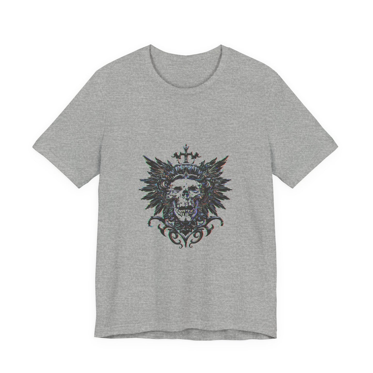 Glitch Heraldry Fusion Tee - Trendy Unisex Edition