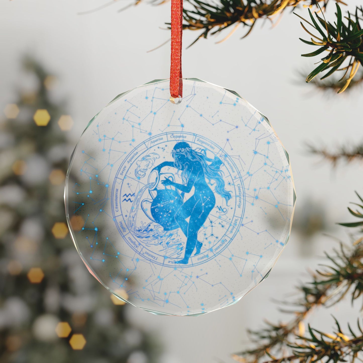 Aquarius Edge: Zodiac Rebel Crystal Ornament