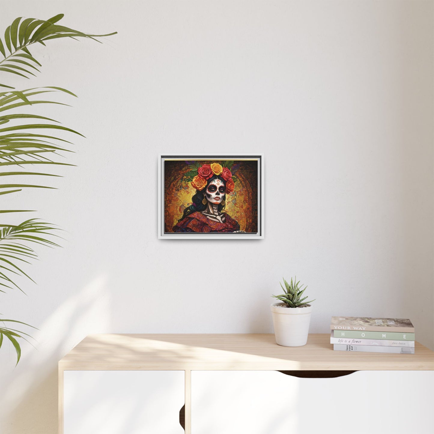 LaCatrina Elegance: Multi-Color Framed Matte Canvas Art