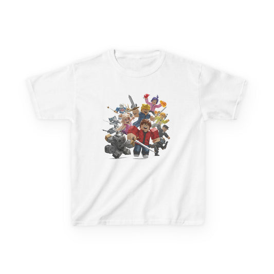 Voxel Adventure Kids Heavy Cotton Tee - Trendy Explorer Edition