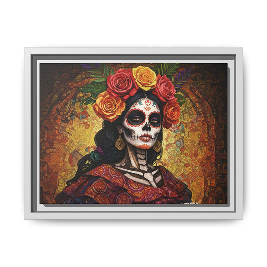 LaCatrina Elegance: Multi-Color Framed Matte Canvas Art