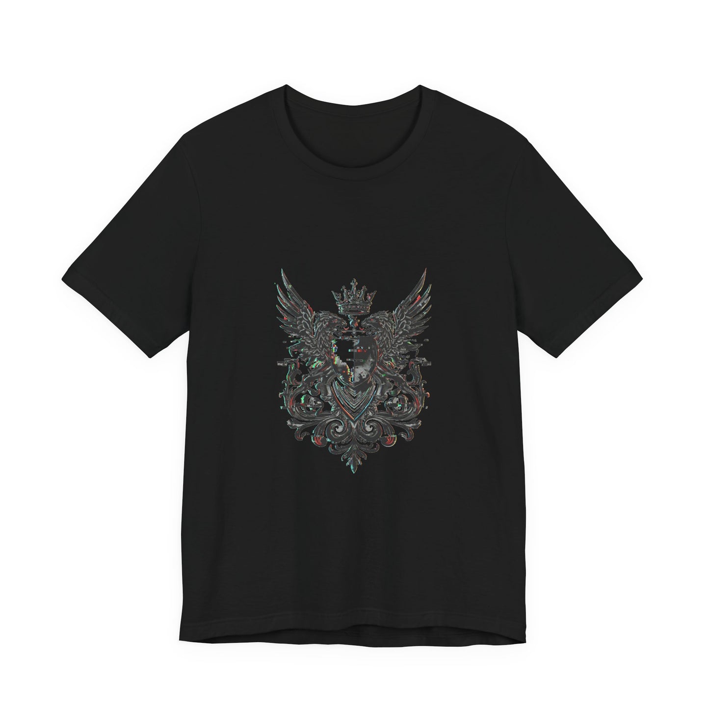 Trendsetter Glitch Heraldry Tee - Unique Unisex Style