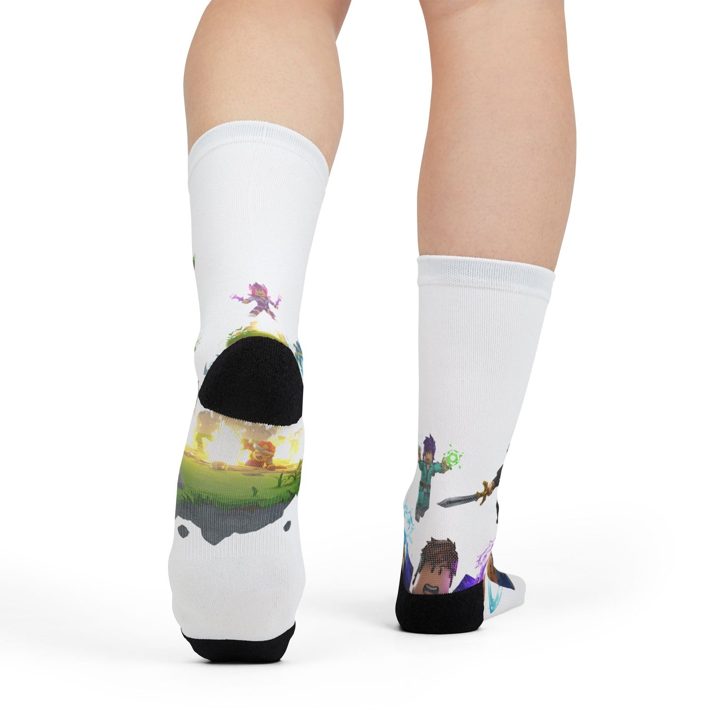 Voxel Invasion Edgy Crew Socks