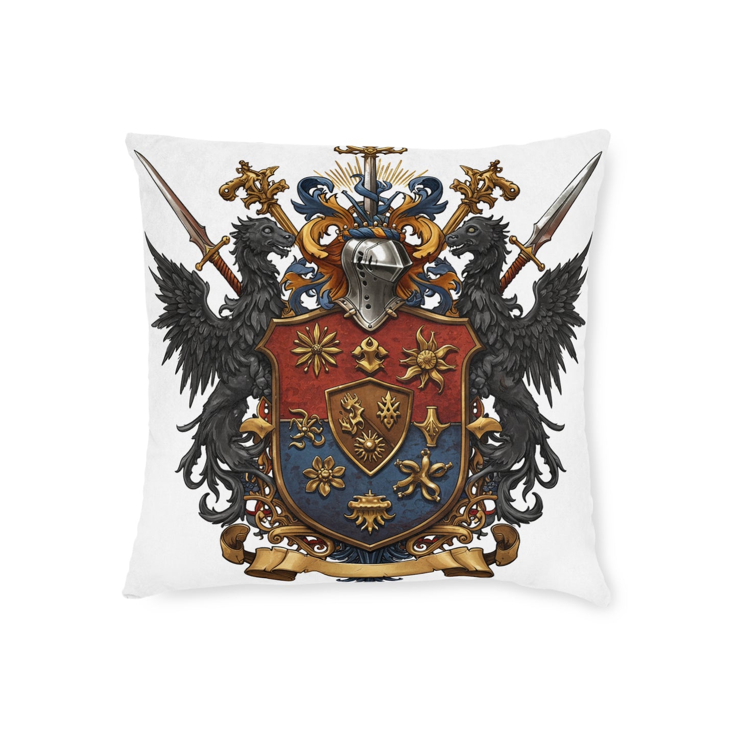 Edgy Elegance: Dual Guild #62 Square Pillow