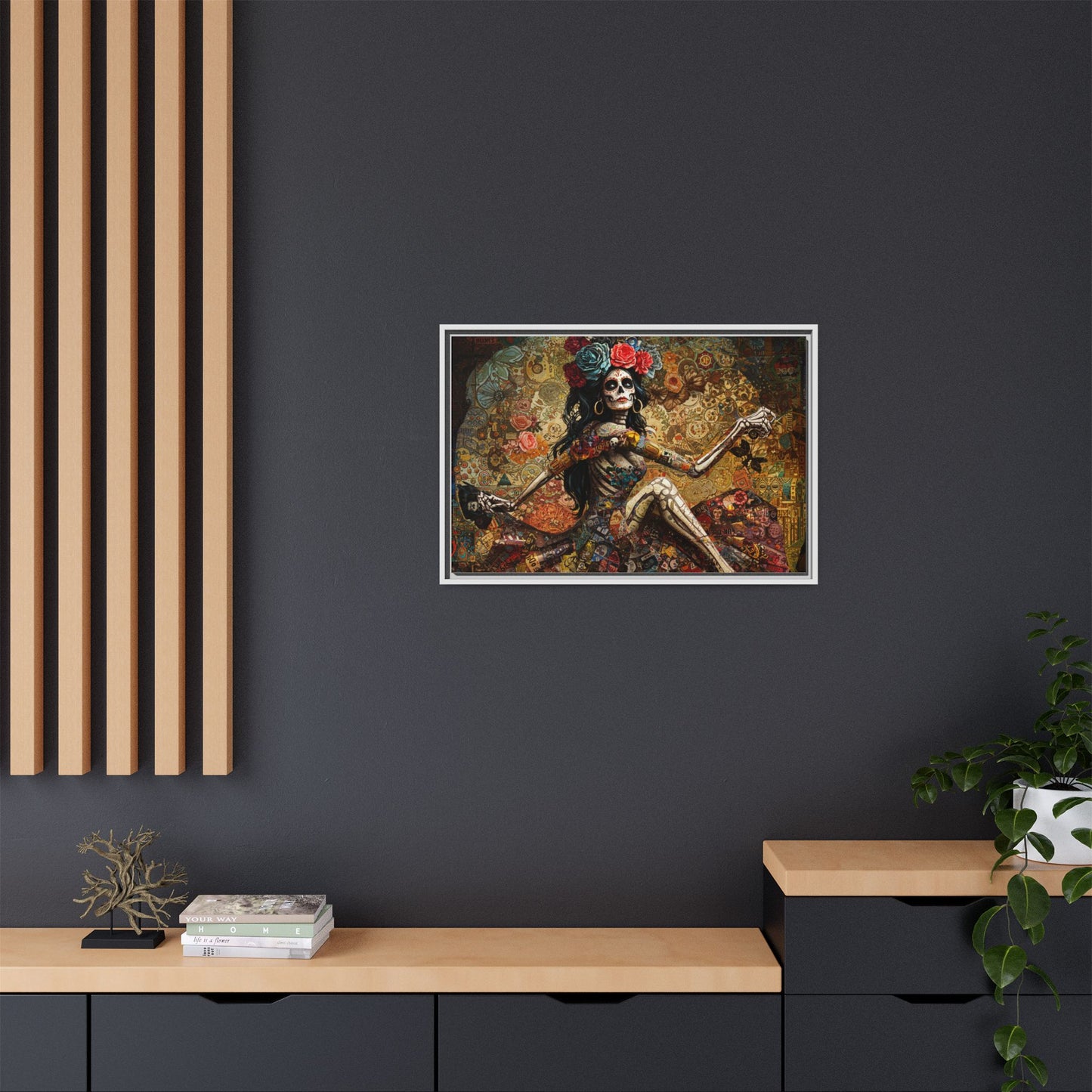 LaCatrina Elegance: Exquisite Multicolor Matte Canvas