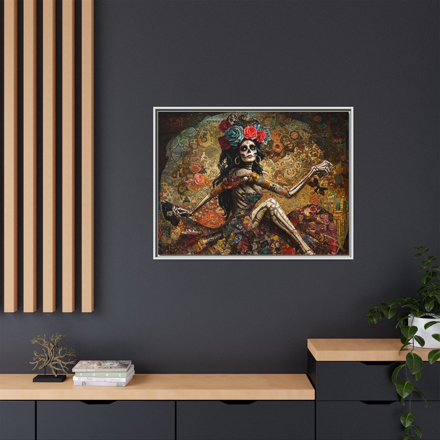 LaCatrina Elegance: Exquisite Multicolor Matte Canvas